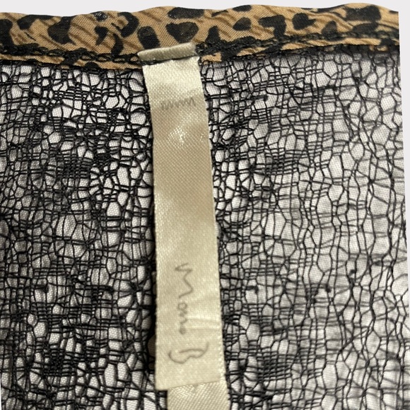 Mono B - Chiffon Animal Print Dress - Tan/Black - Size M - Picture 5 of 5